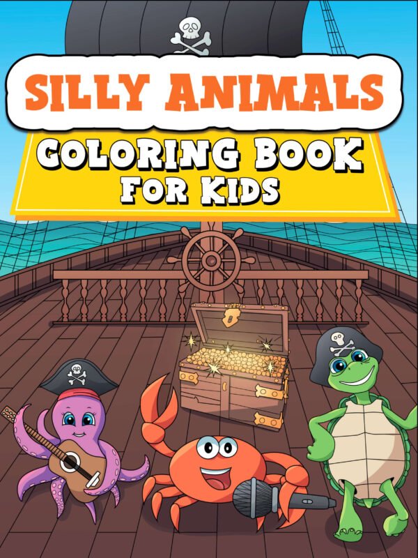 Silly Animals Coloring Book for Kids: 50 Fun And Easy Coloring Pages of Animals Engaging in Hilarious Activities to Delight Boys and Girls